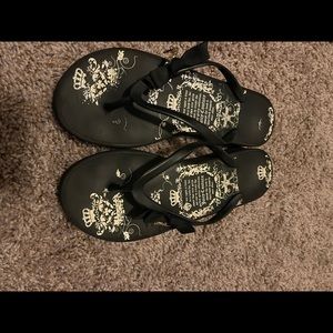 Black Juicy Couture Flip Flops